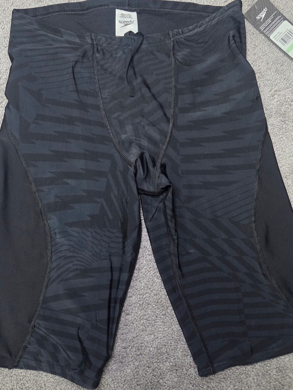 Speedo Men's Black Swim Jammer Pants